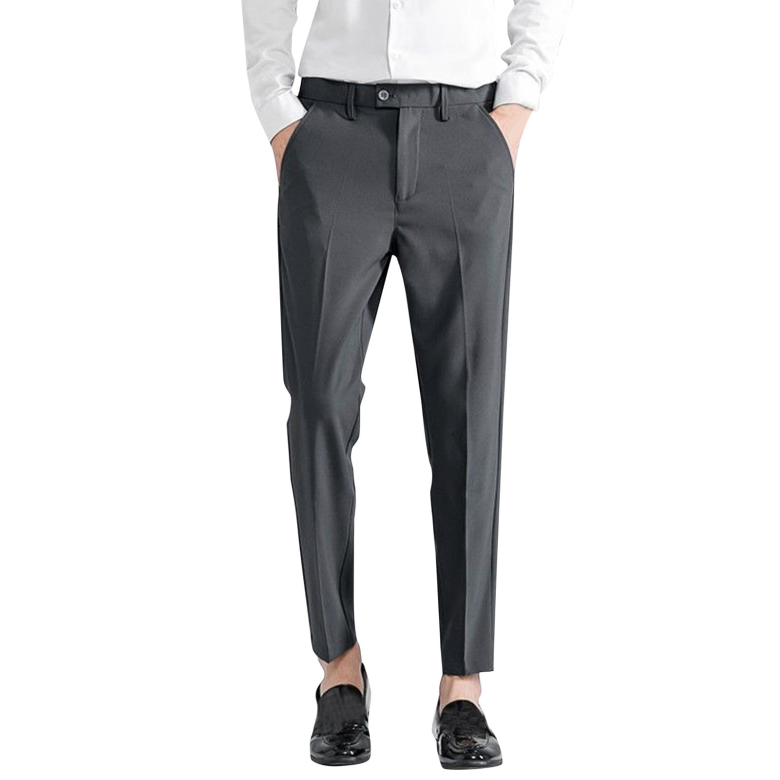 大人気新品 for Pants Dress B91xZ Men Casual Pleated Zipper Trousers Clothing
