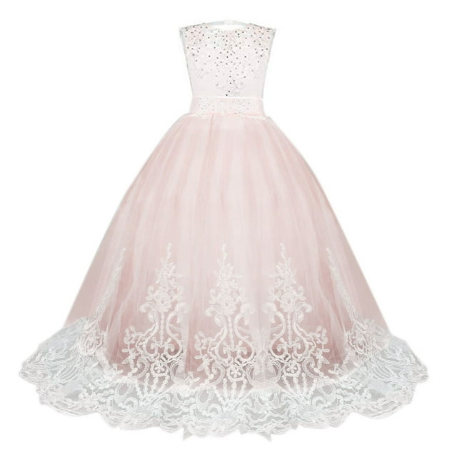 B91xZ Floral Dress Party Wedding Dress Princess Tulle Tutu Gown Lace ...