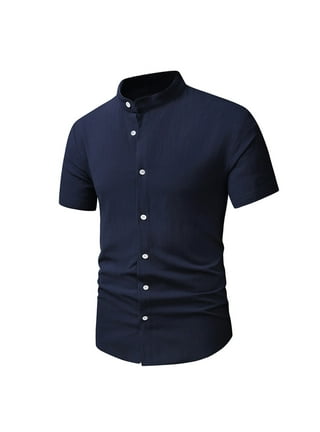 YYDGH Christmas Plus Size Button Up Shirt for Men's Short Sleeve