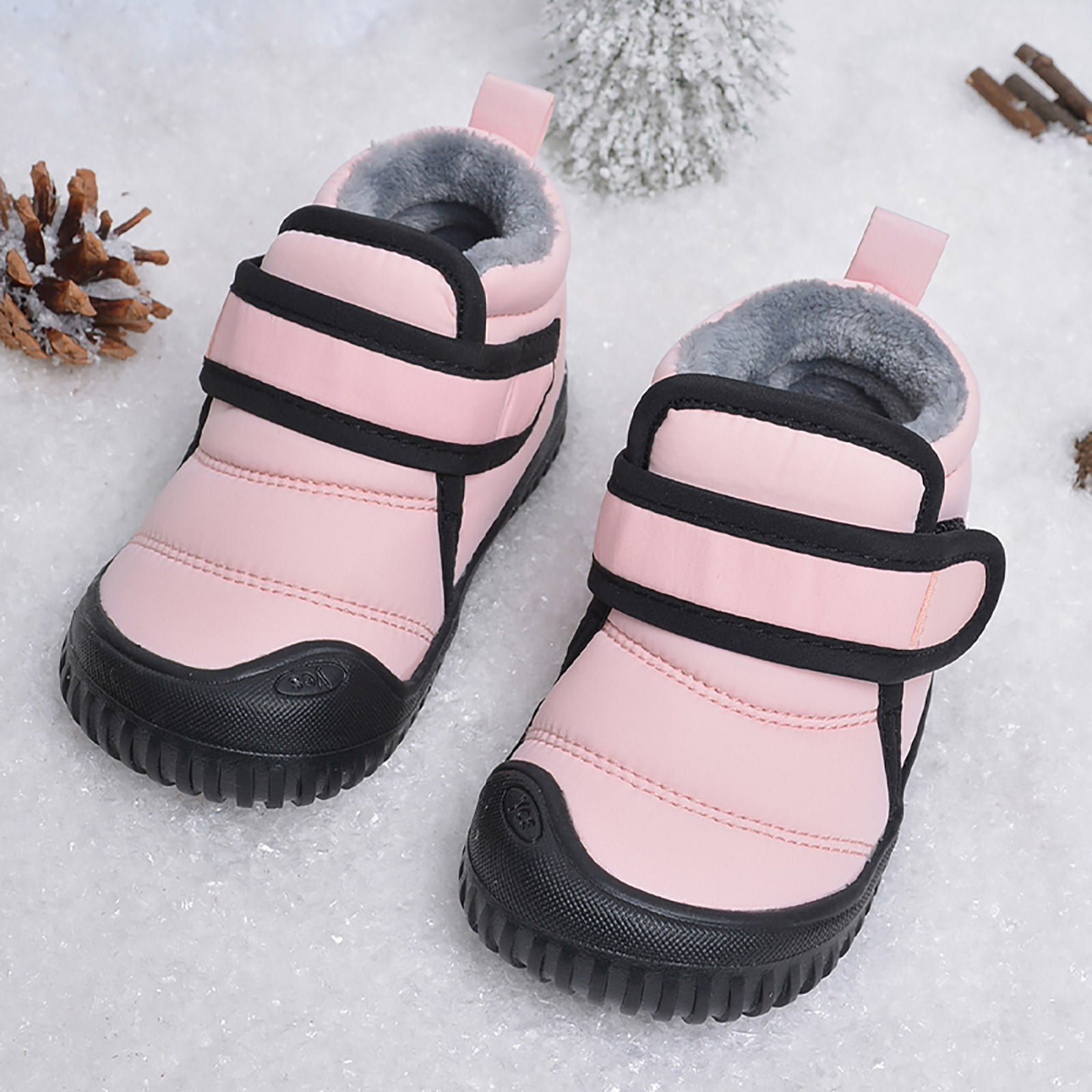 B91xZ Girls Boots Snow Boots Boys Girls Cold Weather Baby Shoes Hook