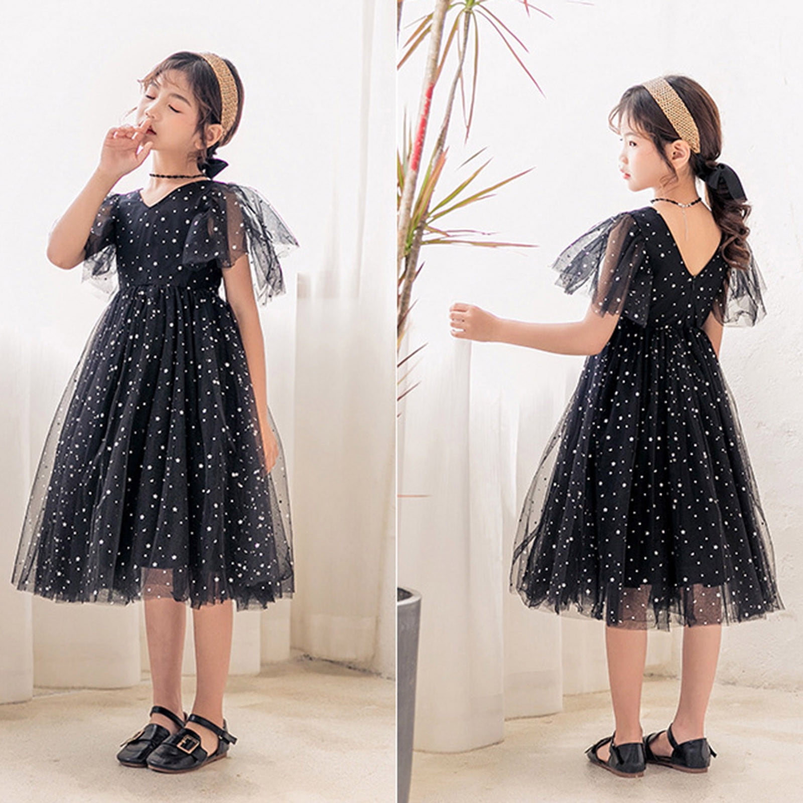 Buy 1-12 Years Girls Dress Sequin Lace Wedding Party Flower Dress Online at  desertcartINDIA