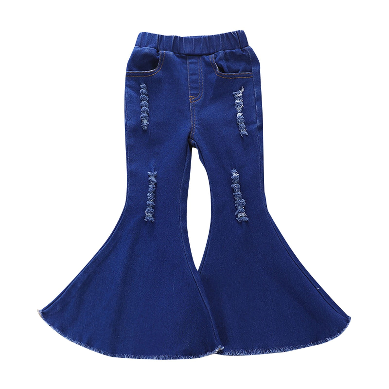 Girls Black Bell Bottom Pants