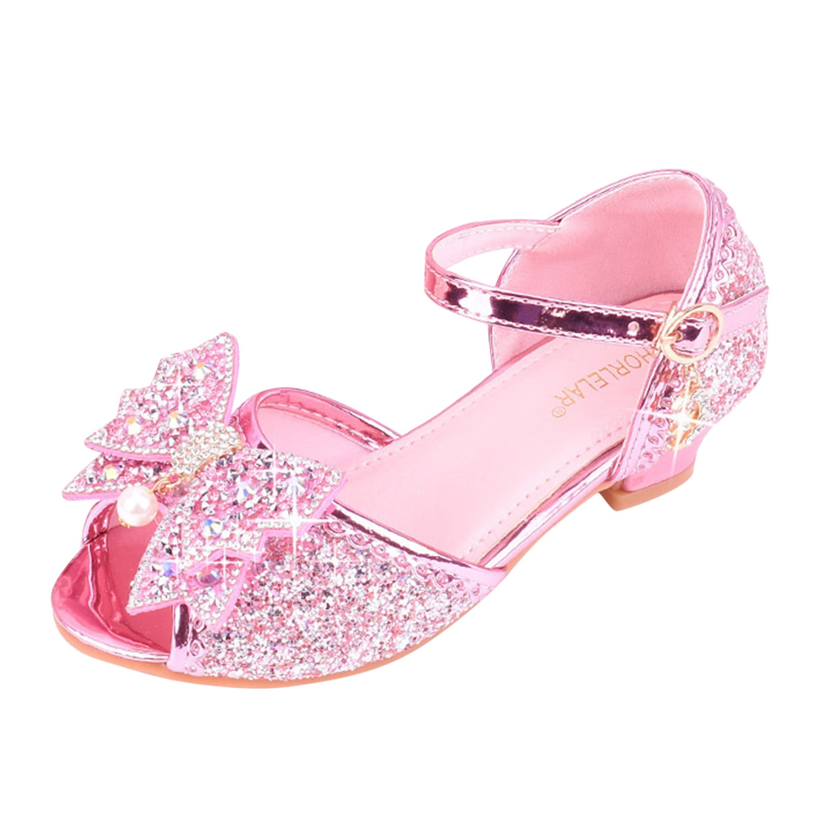 Glittery Butterfly Knot Princess Soft Leather Ballet Pumps For Girls Casual  Flower High Heel Shoes In Blue, Pink, And Silver 2020 Collection From  Cow04, $12.15 | DHgate.Com