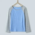 thumbnail image 1 of B91xZ Girls T-Shirt Casual Long Sleeve Raglan Sleeve T Shirts Crewneck Tunic Tops Kids Teen Color (Light Blue, 4-5 Years), 1 of 5