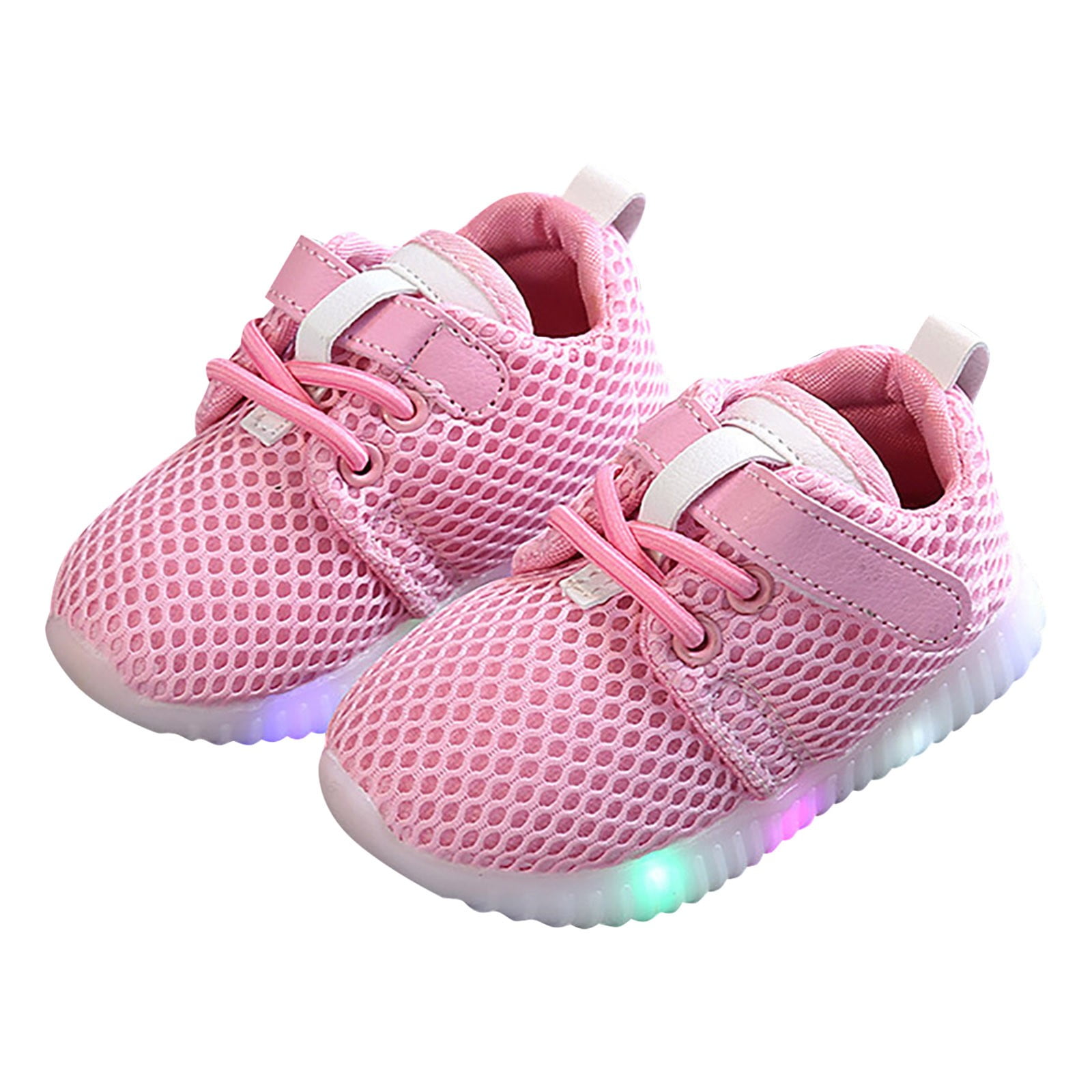 pink♡baby Pink Shiny Hearts Respectful Sneakers for Girls | Conguitos