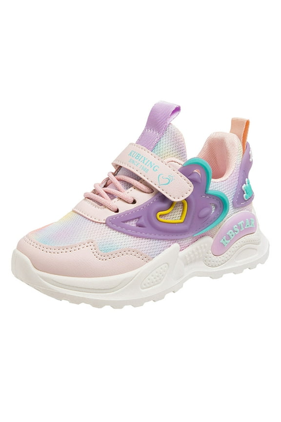 Kids Shoes Girls Breathable Sneakers Lighting Athletic Running Shoes (Toddler/Little Kids/Big Kids) (Z3-Purple,1)