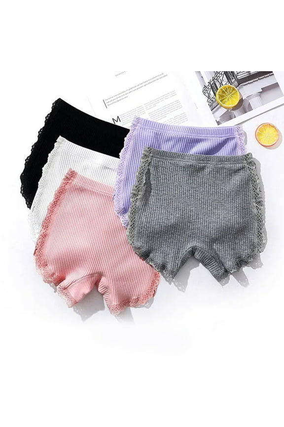 Little Girls Insurance Summer Thin Style Underpants Layer Front Crotch Bottoming Shorts For Toddler Girl Play Clothes,White 5-6 Years