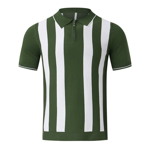 B91xZ Men Polo Shirt Big and Tall Mesh Short-Sleeve Polo Shirt,Green XL
