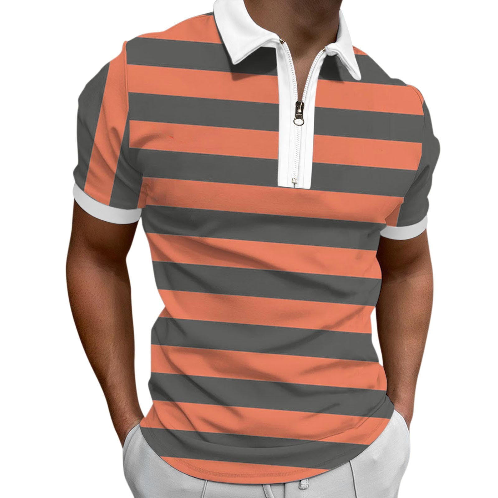 B91xZ Men Summer Button Down Shirts Short Sleeve Shirt Summer Button