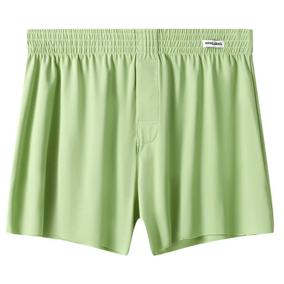 B91xZ Men's Classic Fit Cotton Boxers Regular Fit Lightweight Cotton Boxers Shorts,Green XXXL