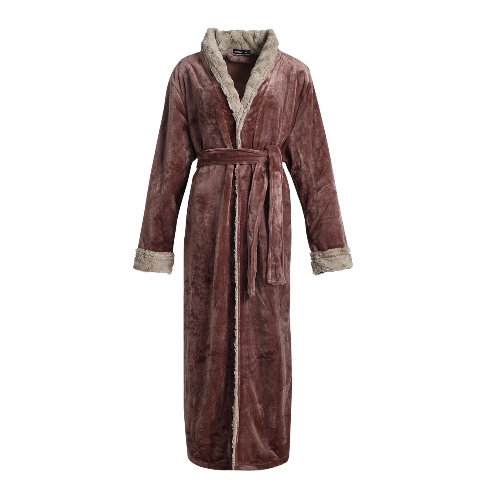 B91xZ Men's Lightweight Robe Big and Tall Plush Hooded Bathrobe with Two Large Front Pockets