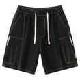 thumbnail image 1 of B91xZ Men's Slim Cut-Off Short Ripped Distressed Slim Fit Holes Denim Shorts,Black 5XL, 1 of 4