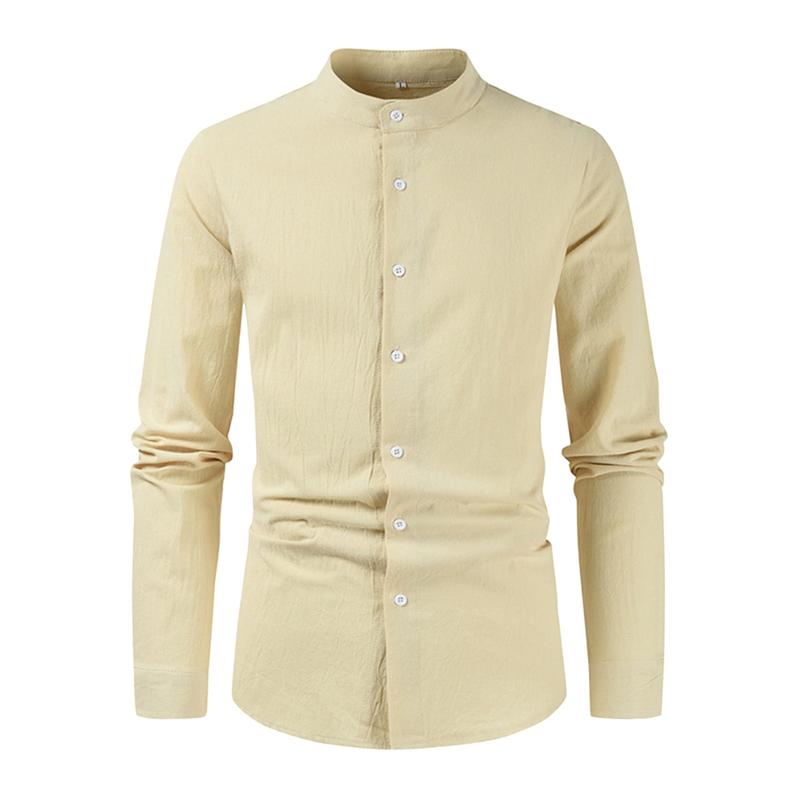 B91xZ Mens Shirts Classic Fit Long Sleeve Button One Open Pocket Solid