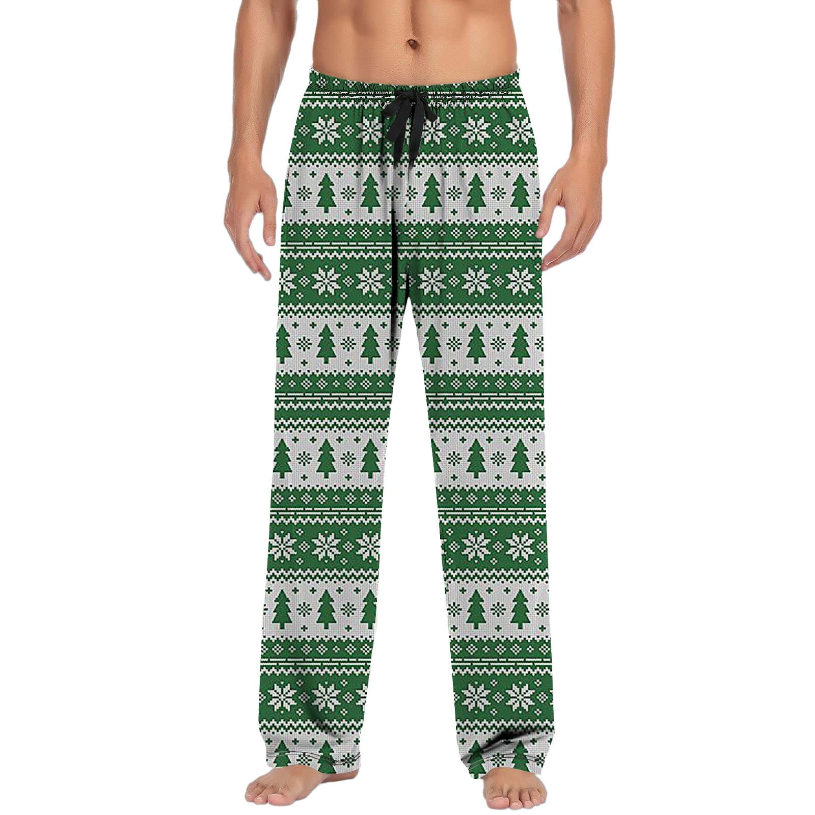 今季ブランド B91xZ Mens Pajama Pants Casual Christmas Mens Pants Sweat Clothing