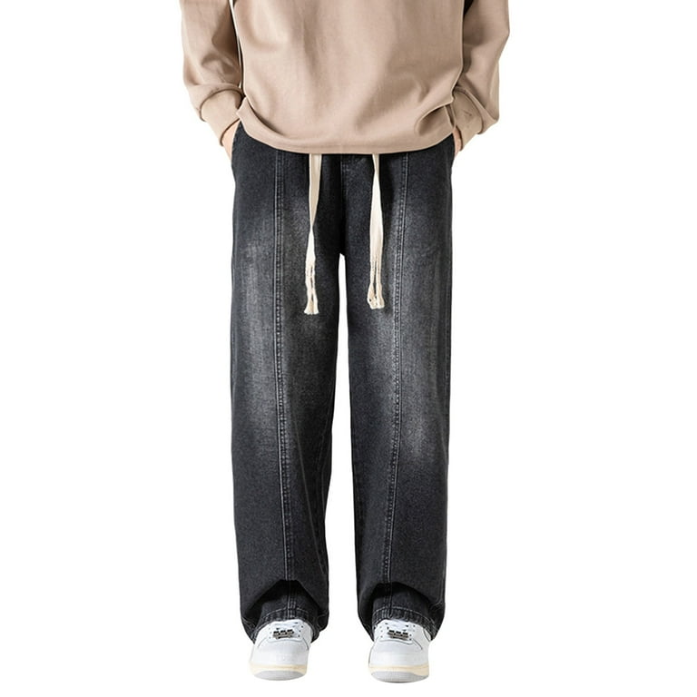 B91xZ Mens Sweatpants Mens High Street Washed Old Jeans B91xZ Mens Sweatpants Mens High Street Washed Old Jeans