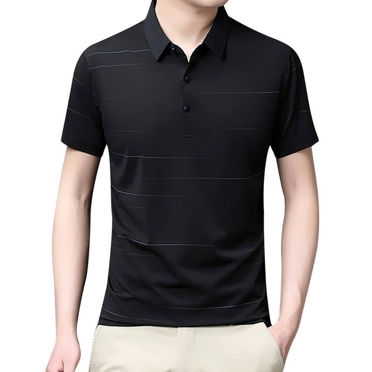 B91xZ Workout Shirts Mens Cotton Shirt Casual Fashion Solid Color