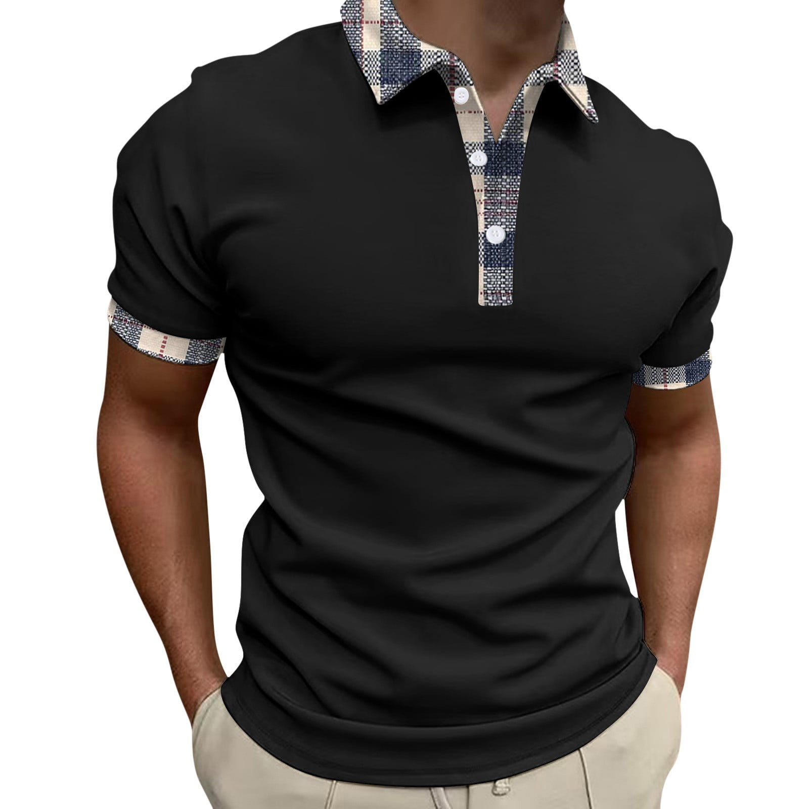 B91xZ Polo Shirts For Men Slim Fit Shirts Fashion Golf Shirt Short ...