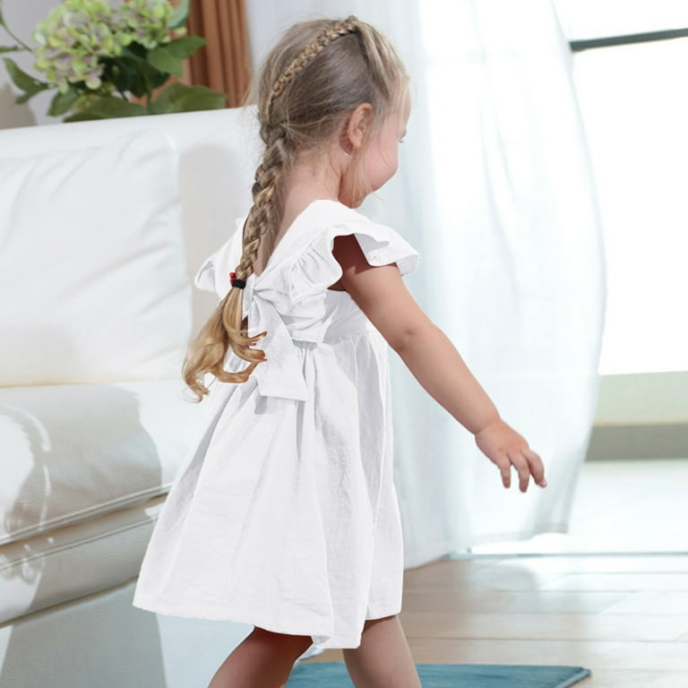 Girls white spring dress hotsell