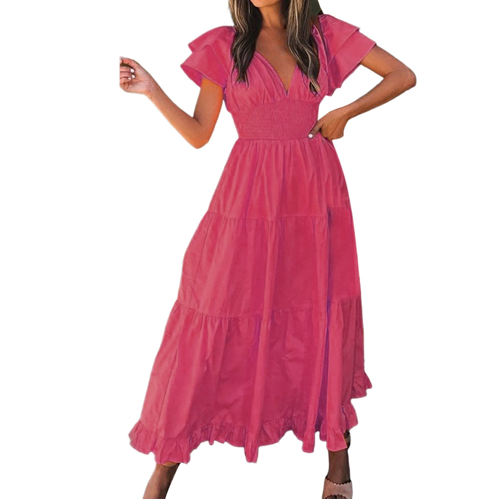 Kimloog Summer Dress for Women Dresses for Women 2024 Navy Blue Dress for  Women Summer Outfits for Women Vacation Long Sleeve Skims Dress Pink  Bridesmaid Dress Dresses : : Sports & Outdoors