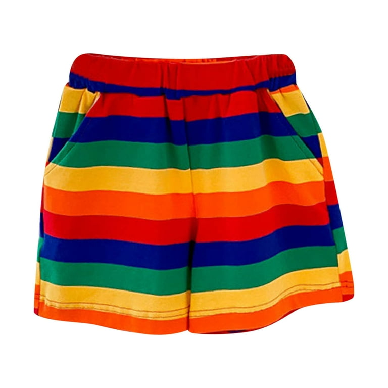 Girls discount rainbow shorts