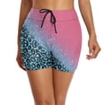thumbnail image 1 of B91xZ Women's Plus Size Swim Shorts High Waisted Bathing Suits Bottoms Long Swimsuit Tankini Trunks with Pockets Shorts,Pink S, 1 of 5
