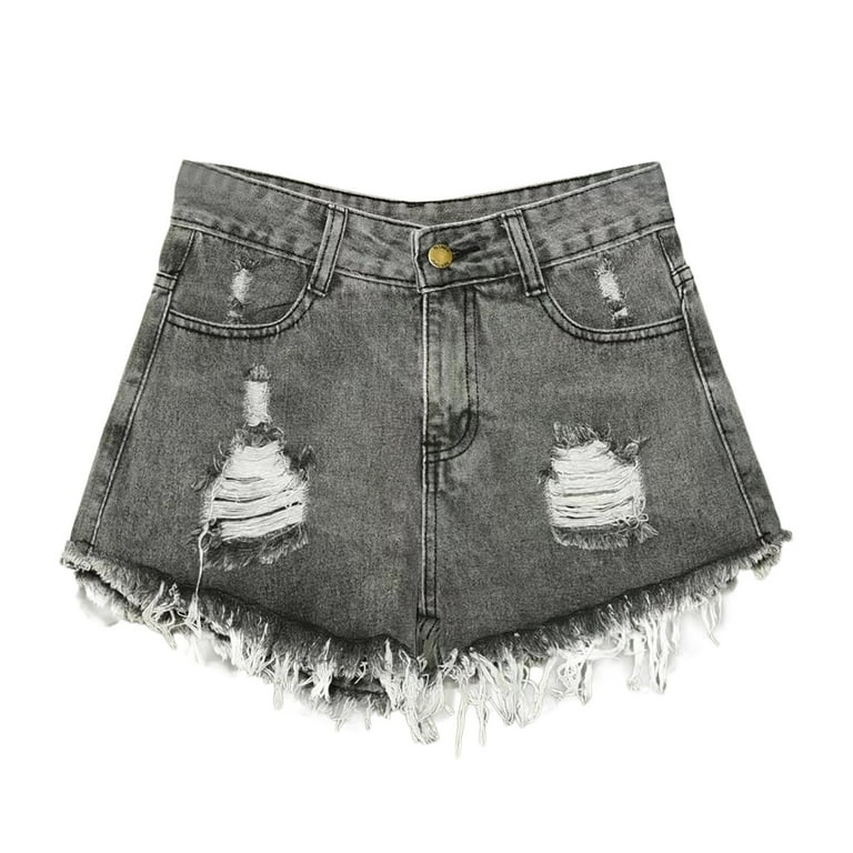 B91xZ Womens Plus Size Shorts Women's High Waisted Ripped