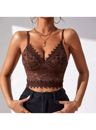 Women's Lace Backless Wirefree Padded Bralette