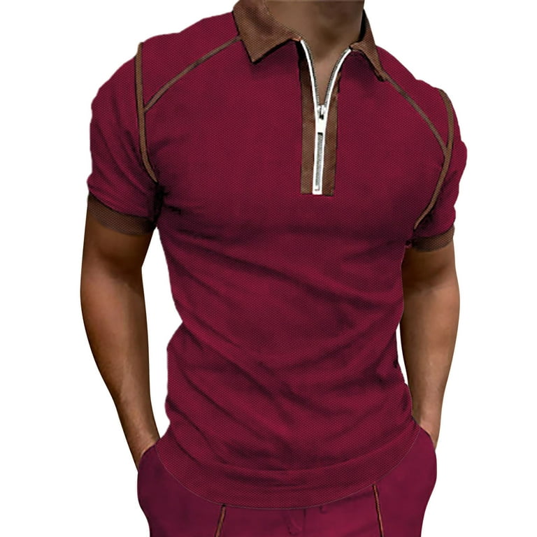 B91xZ Workout Shirts For Men Men's Muscle Turn Down Collar Shirts