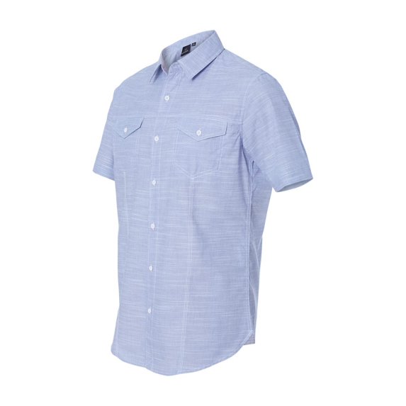 B9247 Textured Solid Short Sleeve Shirt