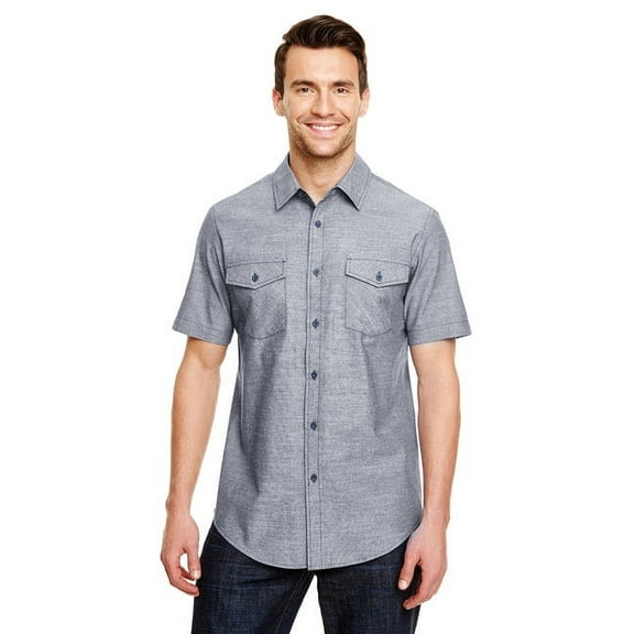 B9255 Chambray Short Sleeve Shirt