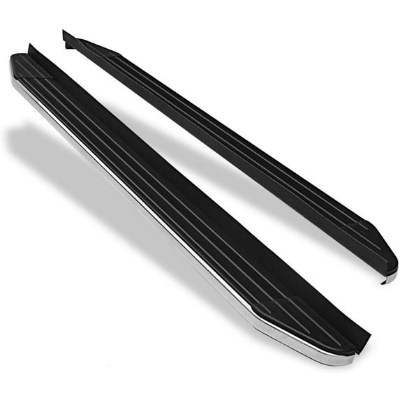 BA 5.5" ALUMINUM BLACK RUNNING BOARD STEPS SIDE STEP RAILS NERF BARS COMPATIBLE WITH 2011-2019 FORD EXPLORER 2 PIECES