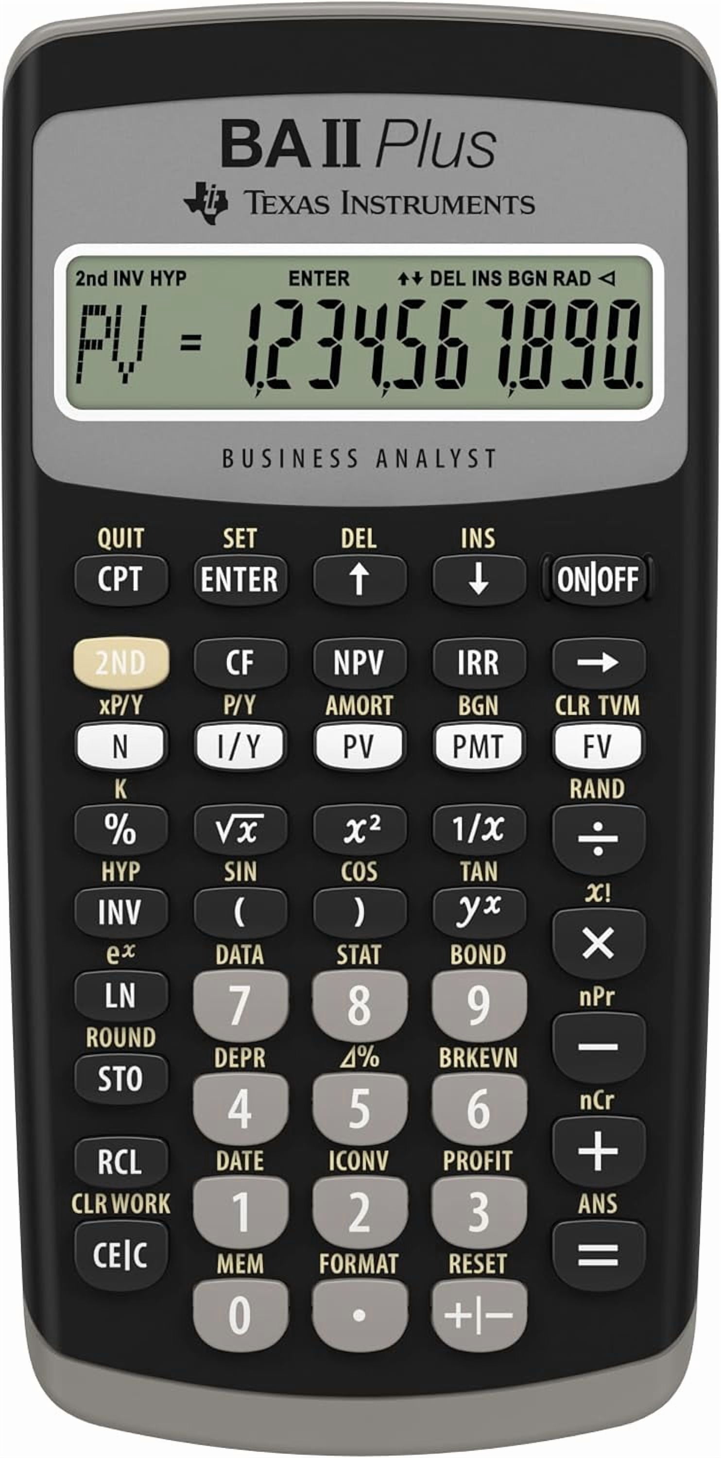 BA II Plus Financial Calculator, Black Medium