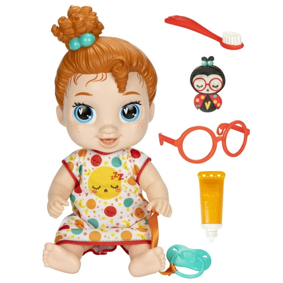 Baby Alive Lil Dreamer Dottie Doodle Red Hair Baby Doll Sleepover Toy for Girls & Boys 3+