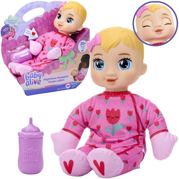 Nighttime Snuggles, Flowers with Sounds, Soft Body and Breathing Motions, Toys for Kids Ages 18 Months+