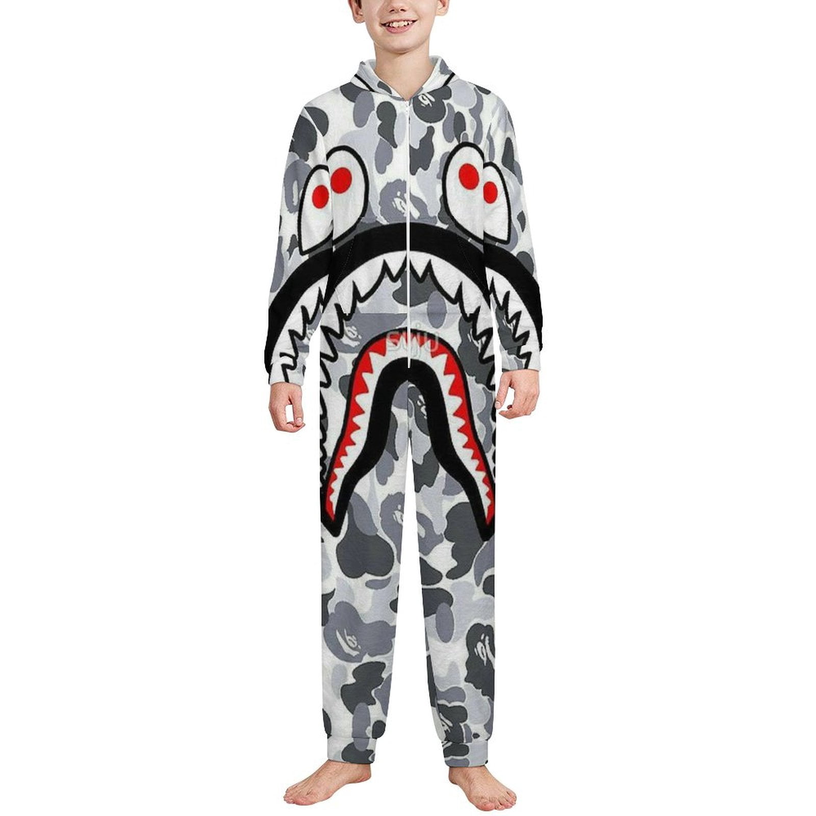 Pigiama Costume Superman Per Bambini - Coperta Con Cappuccio, Pile, Mantello Rimovibile