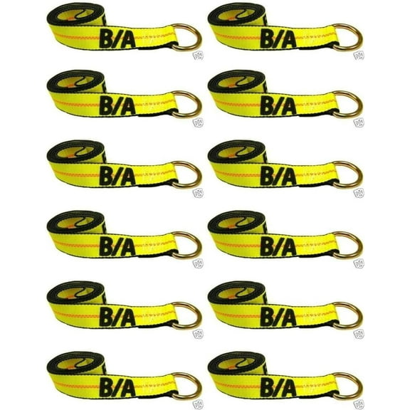 BA Products 38-1 (x12) Set of 12, 2" Wide x 8' Long Lasso Strap for Wheel Lift, Wrecker, Rollback, Tow Truck. Fits JerrDan, Century and More
