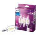 thumbnail image 1 of BA11 Candelabra LED Light Bulbs - Flicker-Free 40w Light Bulbs with EyeComfort Technology - Daylight 5000K Lightbulb - 300 Lumen - E12 Base - 3 Pack, 1 of 9