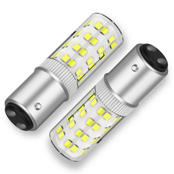 BA15D LED 120V Double Contact Bayonet Base Led Bulb,6000k Daylight White Dimmable, 50Watts Halogen JD Type T3/T4 Equivalent, Replacement of Sewing Machines Led Light Bulbs (5, Daylight White)