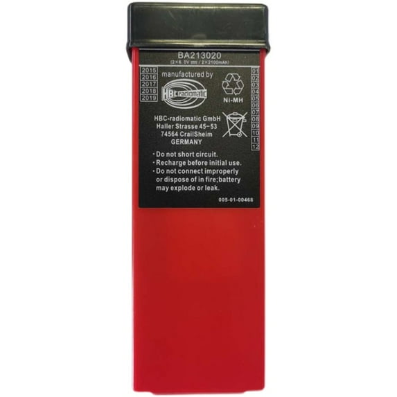 BA213020 6V Ni-Mh Rechargeable Battery 2100mAh HBC Radiomatic Battery BA213020 for HBC Crane Remote Control Pump Truck Battery