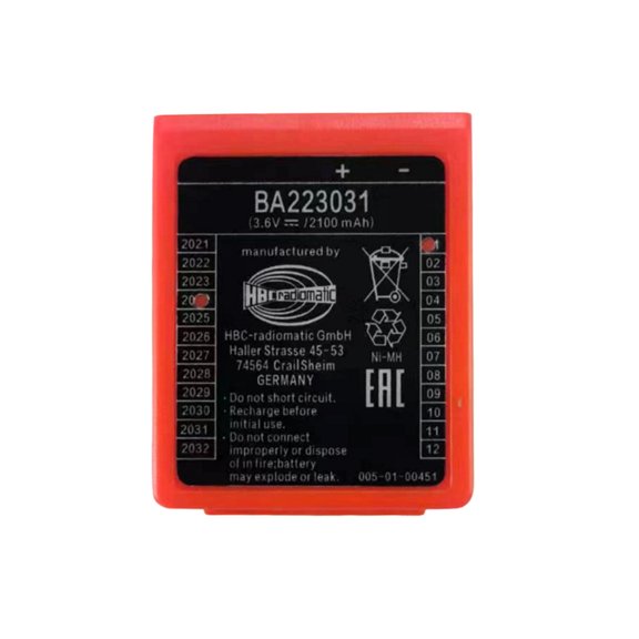 BA223031 3.6V Ni-MH Rechargeable Battery 2100mAh for HBC Remote Control Batteries 1 Pack