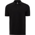 thumbnail image 1 of BAAZ Men's Solid Cotton Pique Polo, Black, Large, 1 of 5