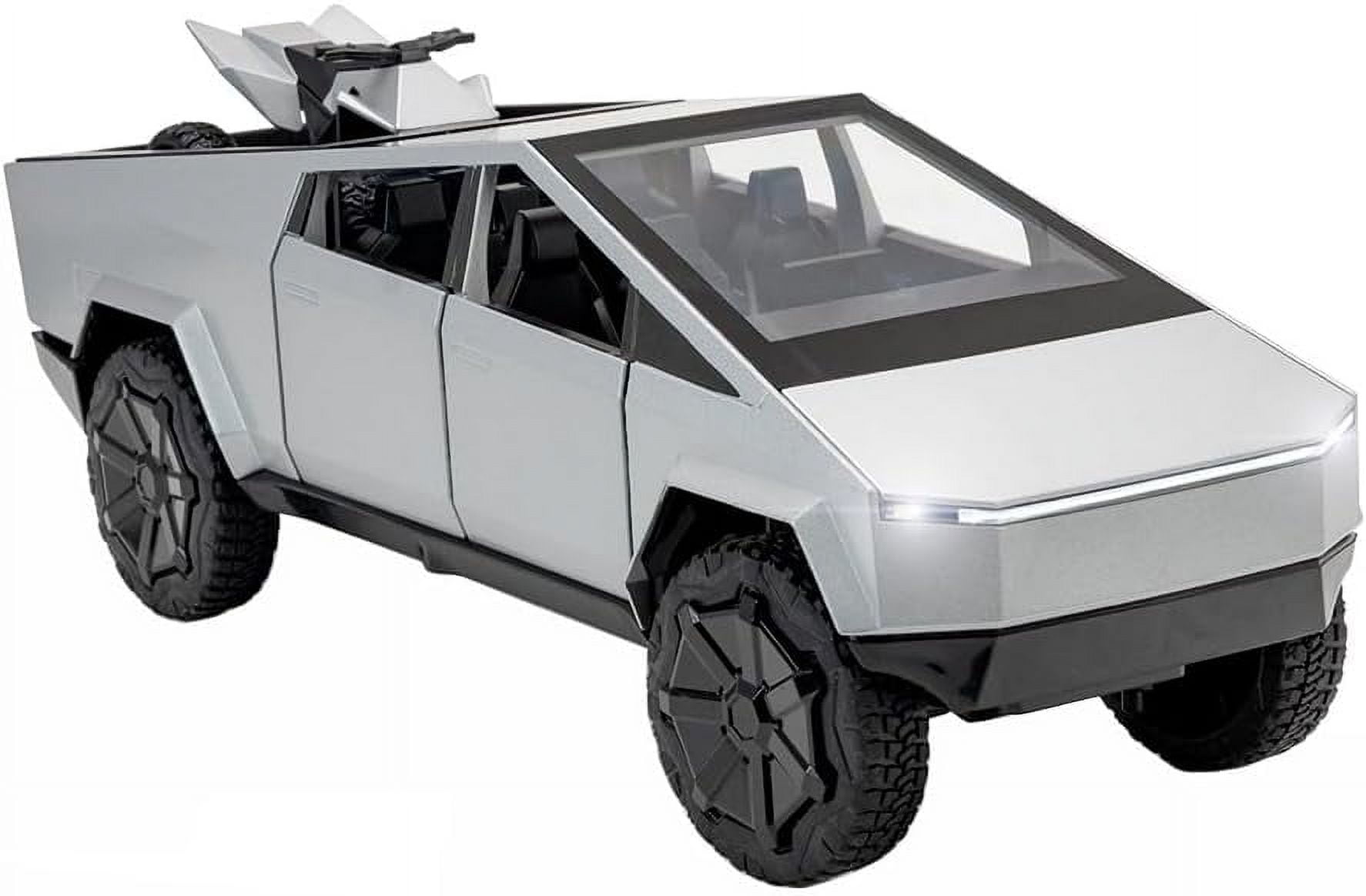 BABACAR Tesla Cybertruck Toy Trucks Model Pickup Motorcycle Silver ...