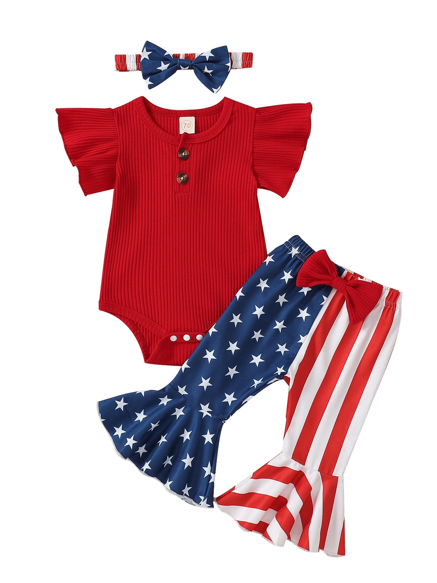 newborn 4th of july girl
