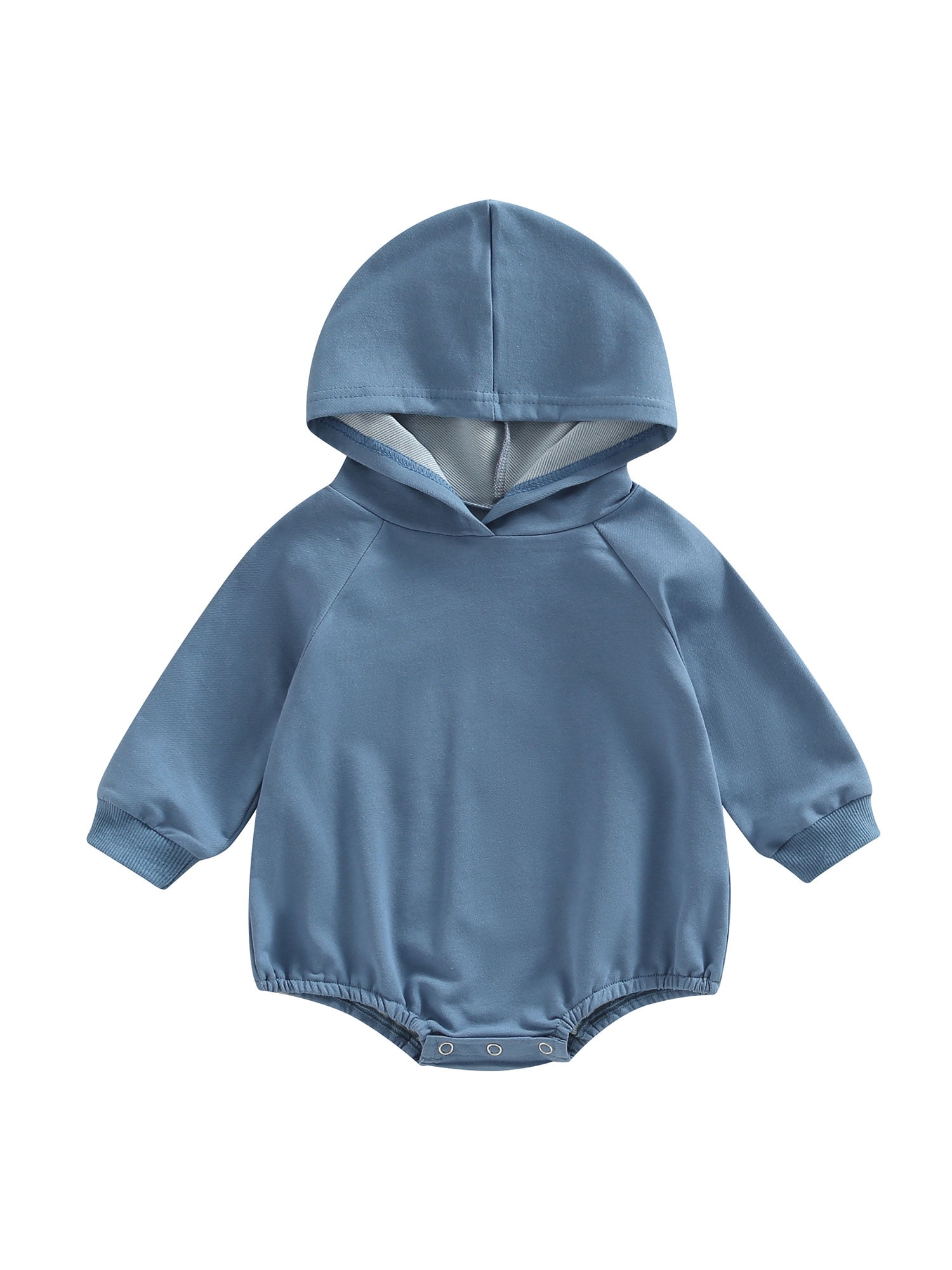 BABAMOON Newborn Baby Boy Girl Clothes Hooded Romper Long Sleeve