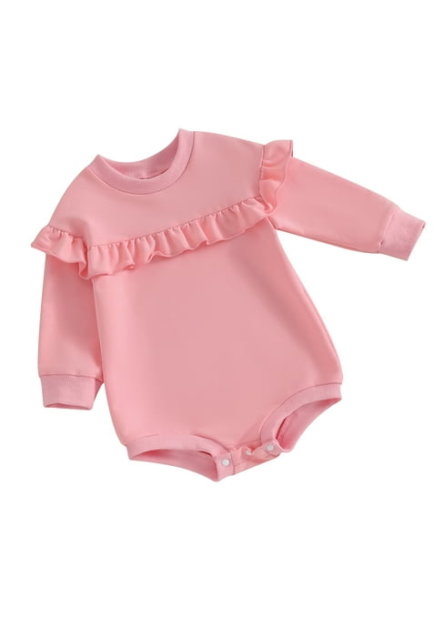 Baby Girls Halloween Romper Pumpkin and Floral Print Fall Sweatshirt ...