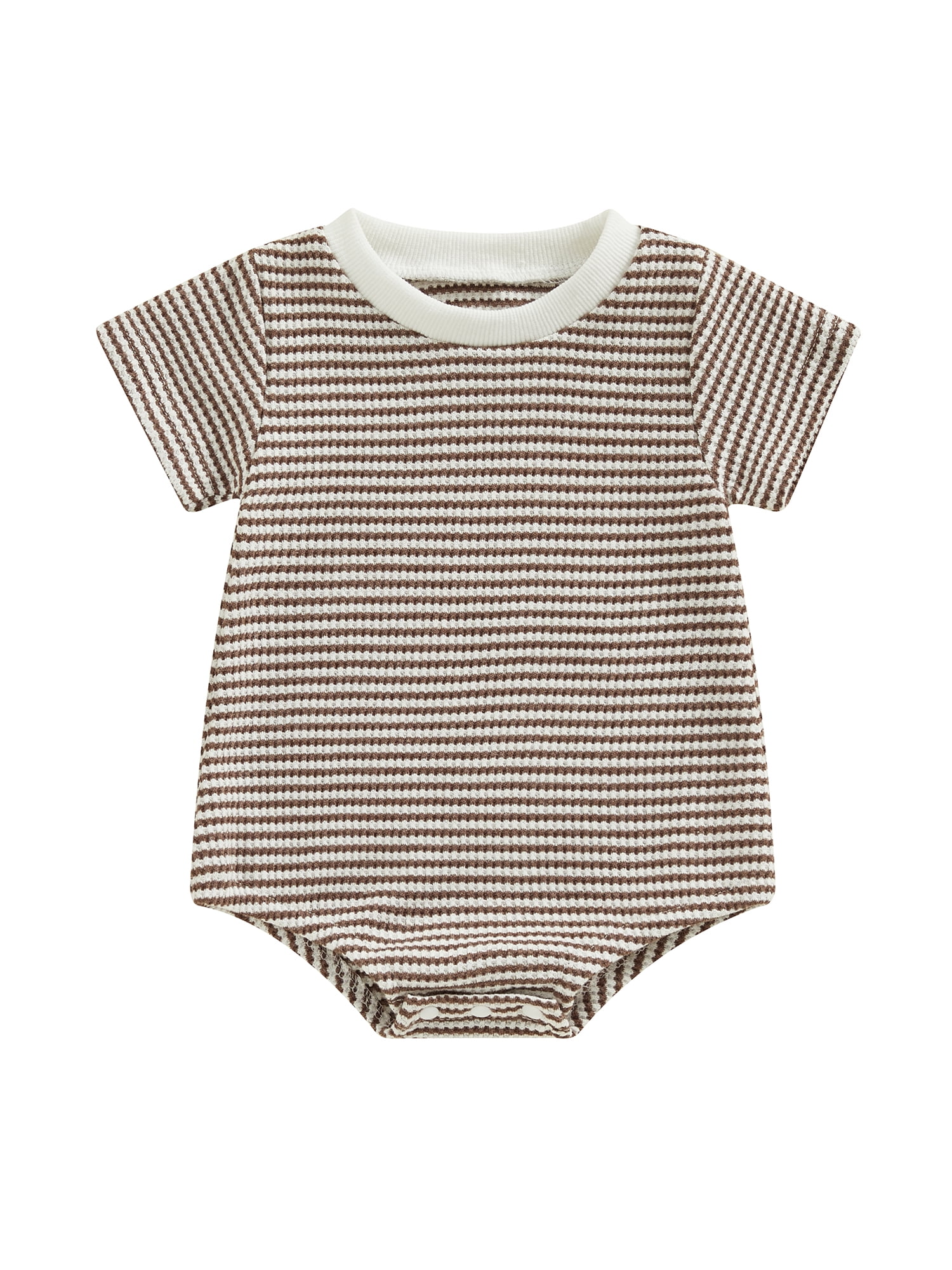 BABAMOON Newborn Infant Baby Boy Girl Romper Short Sleeve Striped