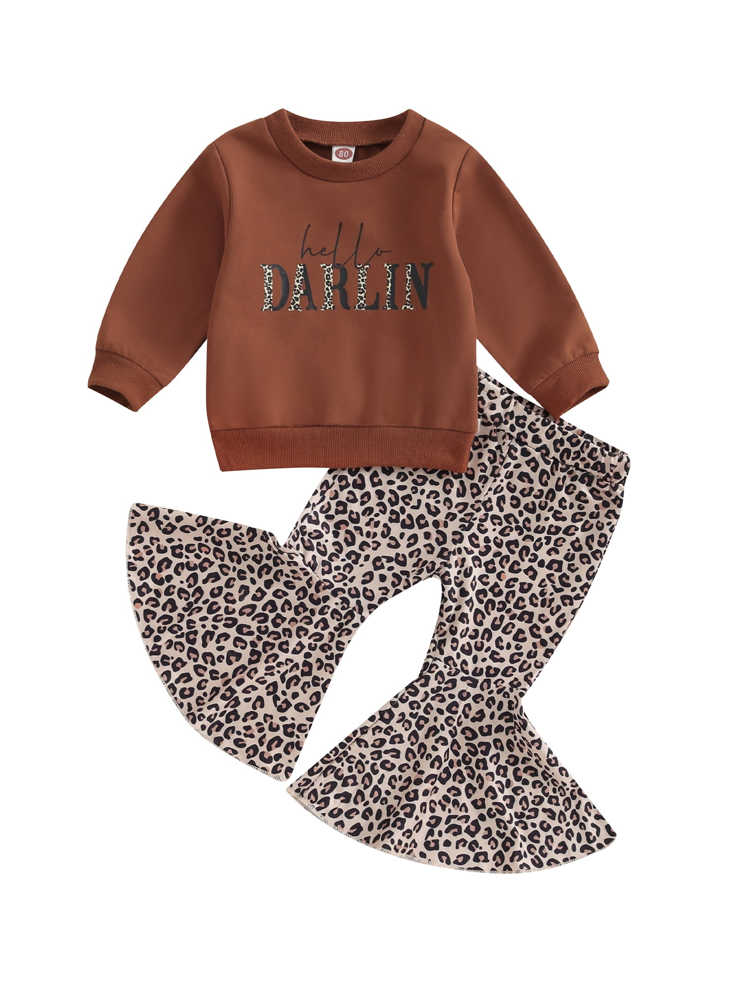 Toddler Girl Valentine Outfit Set – Letter Print Sweatshirt & Heart Pants With Headband, 70-110 Size