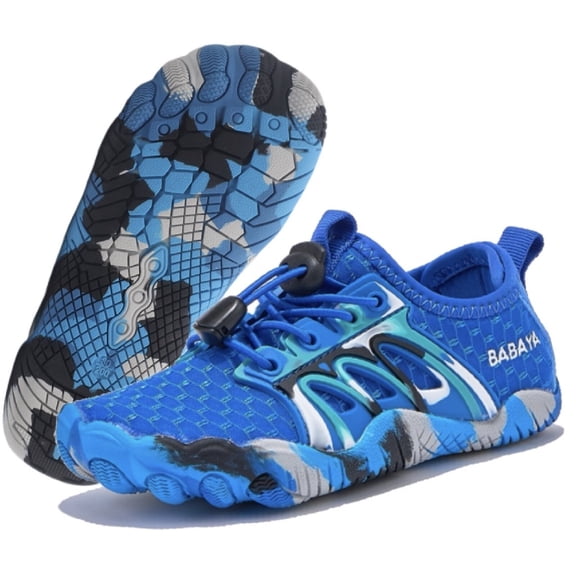 Babaya Kids Water Shoes Rubber Sole Athletic Swim Shoes for Boys Girls Quick-Dry Beach Pool Size 9.5-4