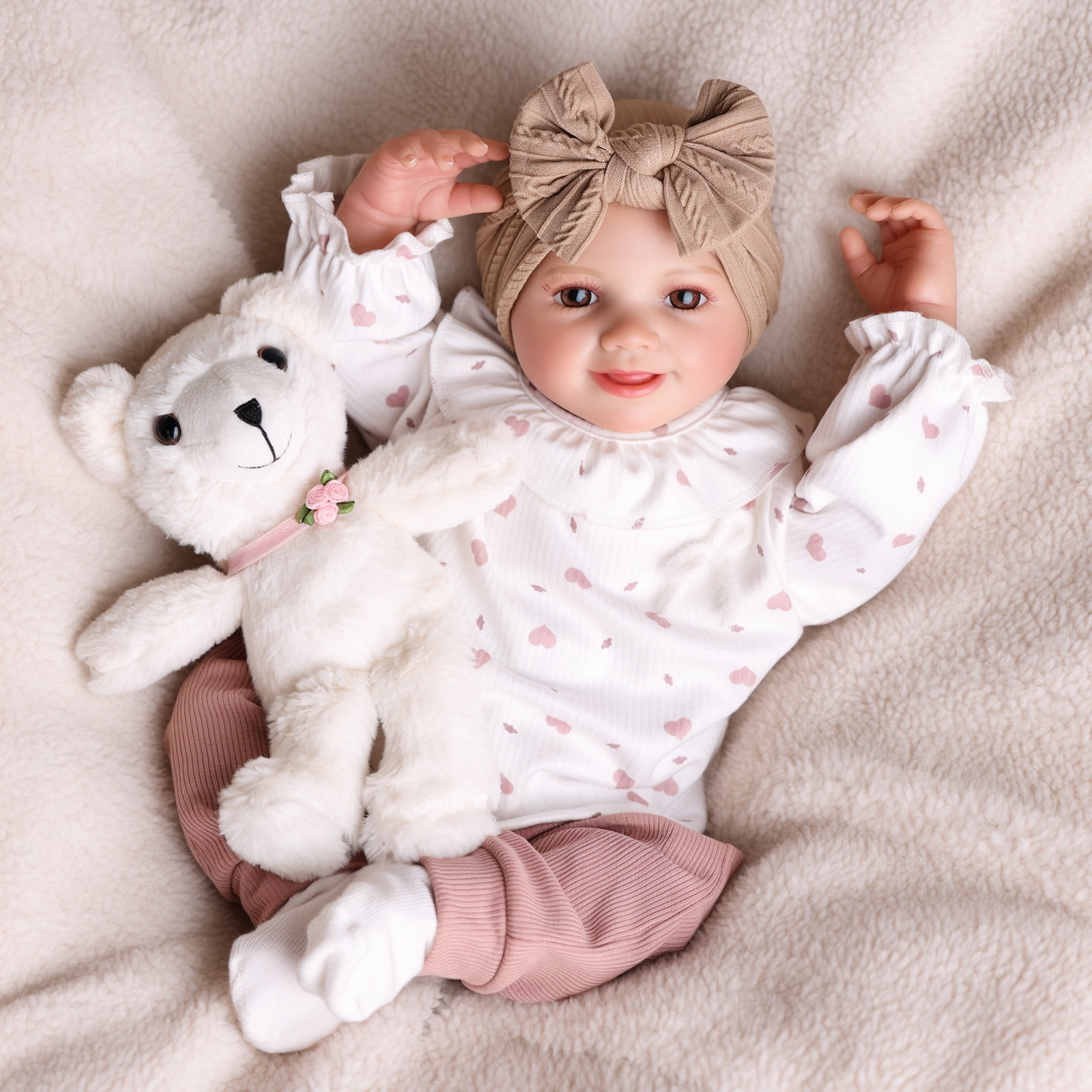 BABESIDE Lifelike Reborn Baby Dolls - 20 Inch Sleeping Realistic Newborn Baby Dolls Soft Body Real Life Baby Dolls Girl With Accessories Gifts For