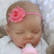 BABESIDE 17" Reborn baby doll Newborn Baby Girl Newborn Baby Dolls with Toy Accessories Gift for Collection & Kids Age 3+